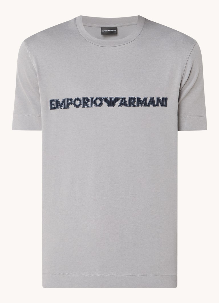 Tricou Emporio Armani cu logo brodat