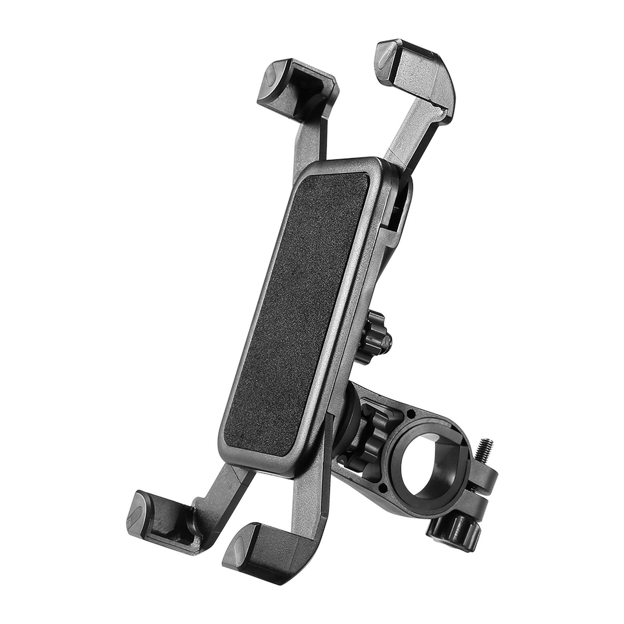 Shopbrothers Fahrrad Handyhalterung Universal Handy Motorrad E-Scooter Halterung Handy-Halterung, (bis 7,00 Zoll, Set, 1-tlg., 360 Grad Outdoor Fahrrad Halter für iPhone, Samsung, Huawei, XIAOMI)