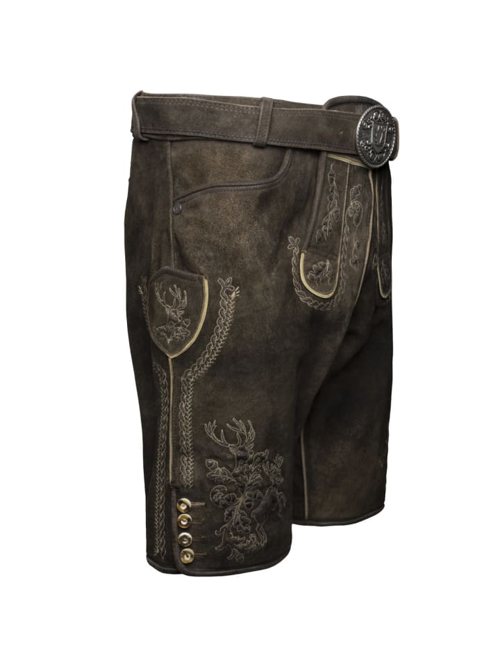 KRÜGER Lederhose Theodor in braun günstig kaufen