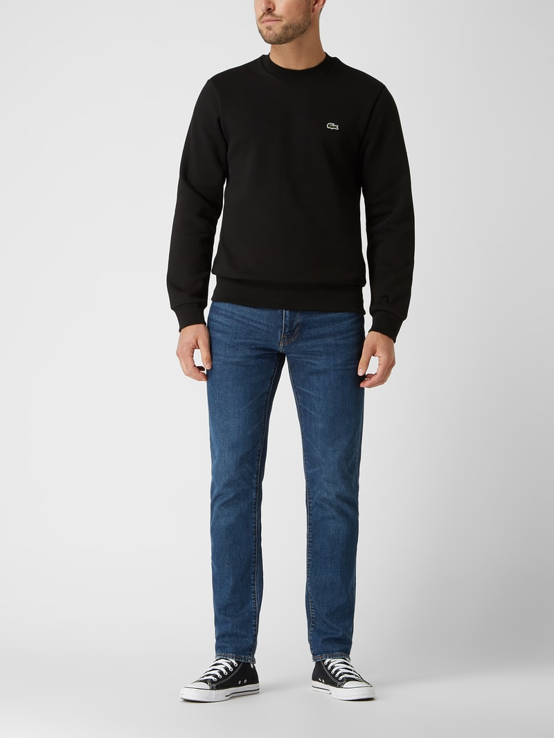 Sweatshirt mit Logo-Detail in schwarz