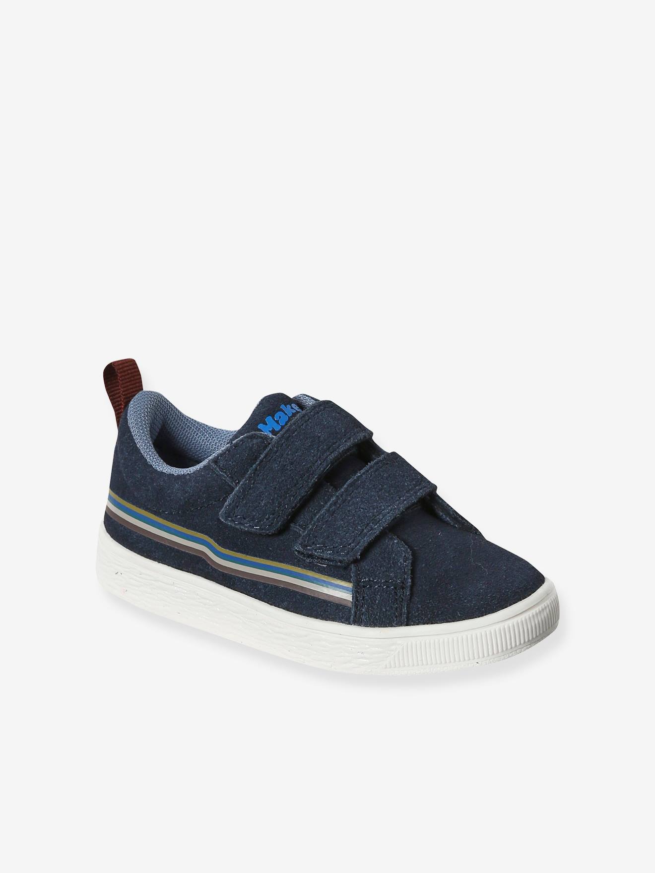 Vertbaudet Kinder Klett-Sneakers mit Anziehtrick - marine