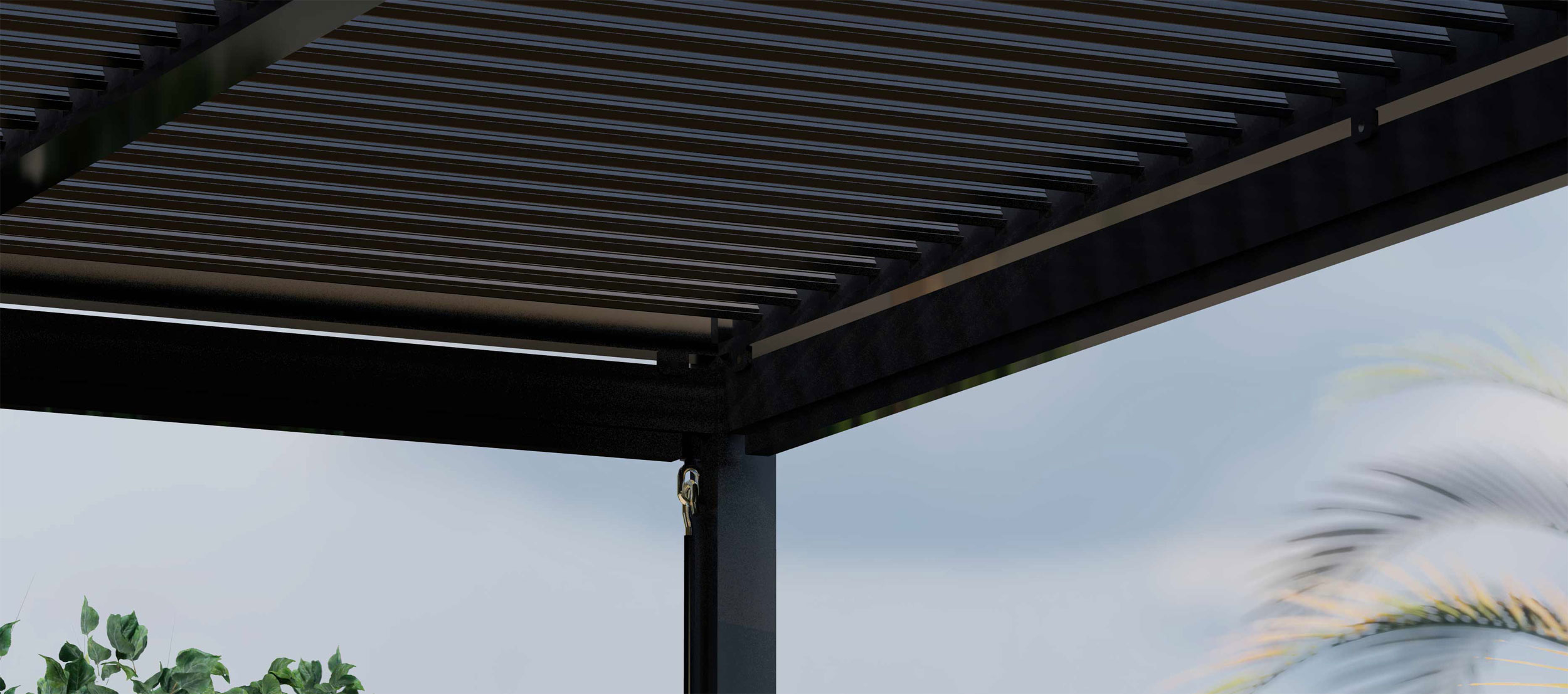 OUTDOORGartenpavillon 3x3m Anthrazit