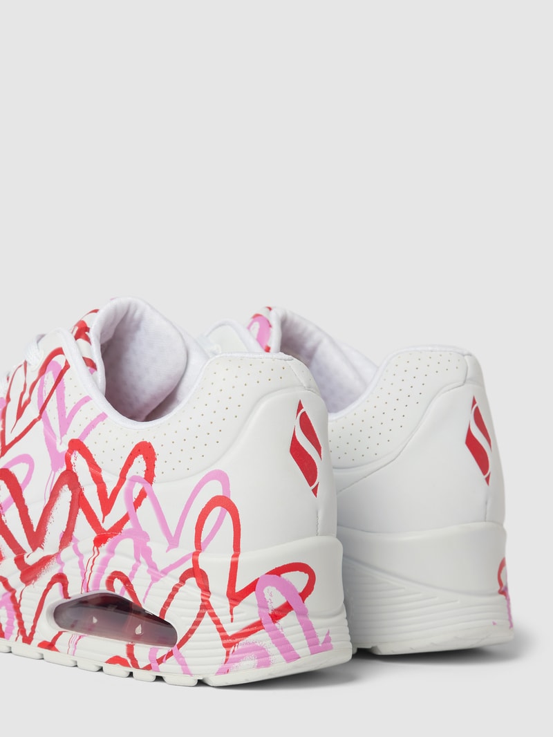 Sneaker mit Motiv-Print Modell 'UNO' in weiß