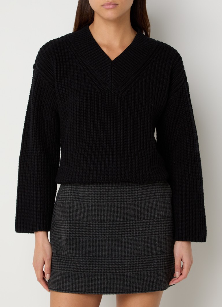 Pull Selma en grosse maille à col en V de la marque Selected Femme