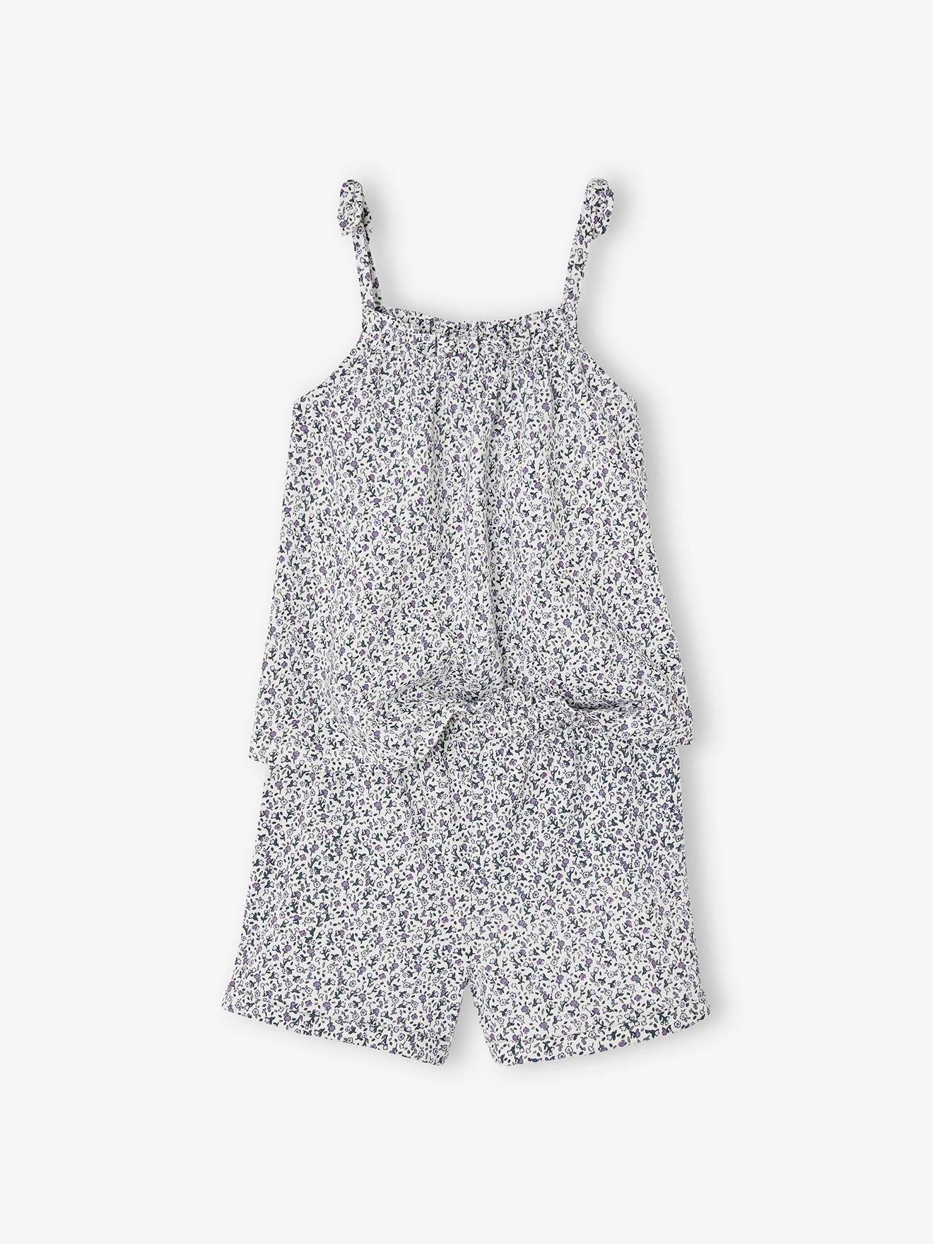 Vertbaudet 2er-Pack Mädchen Sommer-Schlafanzüge Oeko-Tex - lila