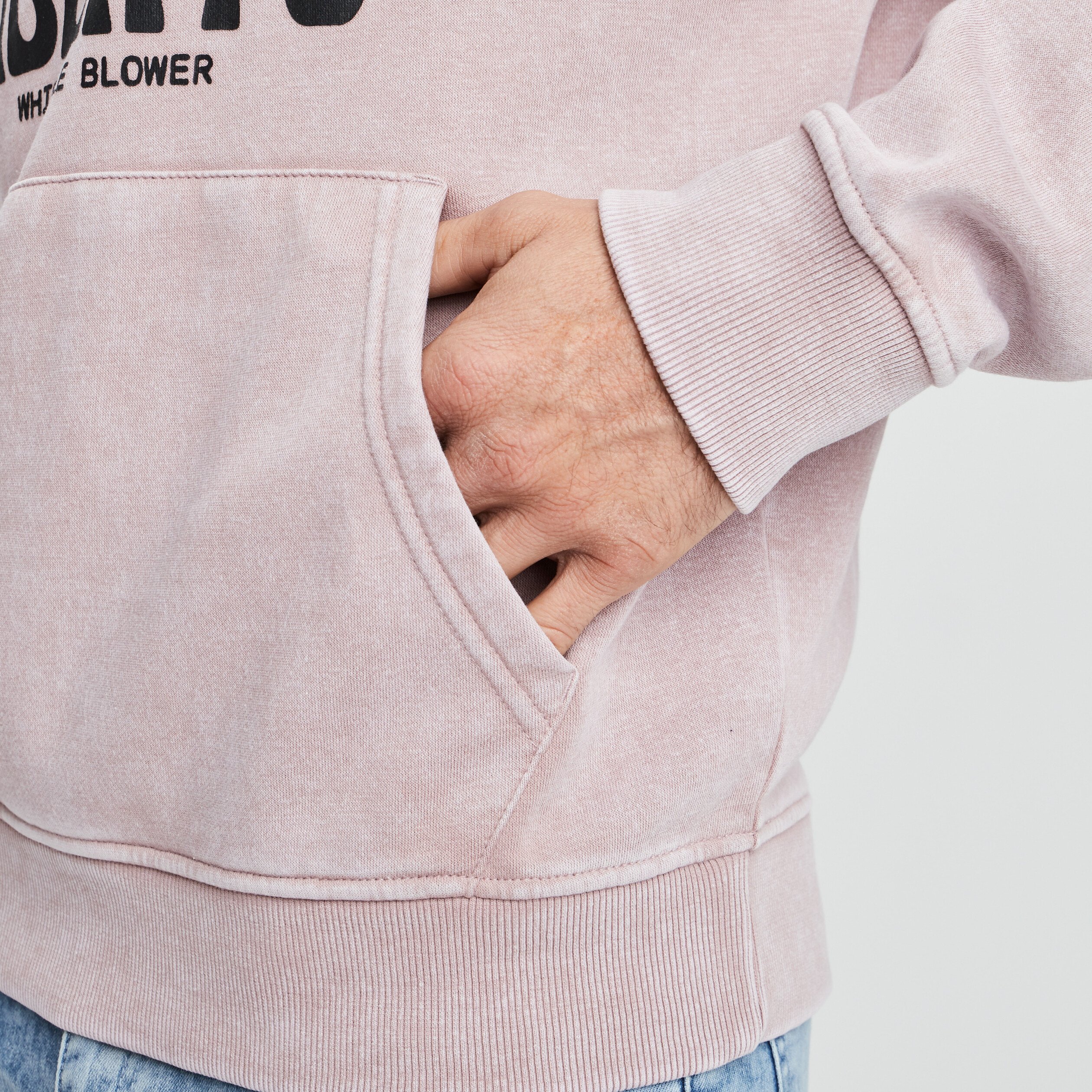 Sweat à capuche hoodie Liberto vieux rose homme | La Halle