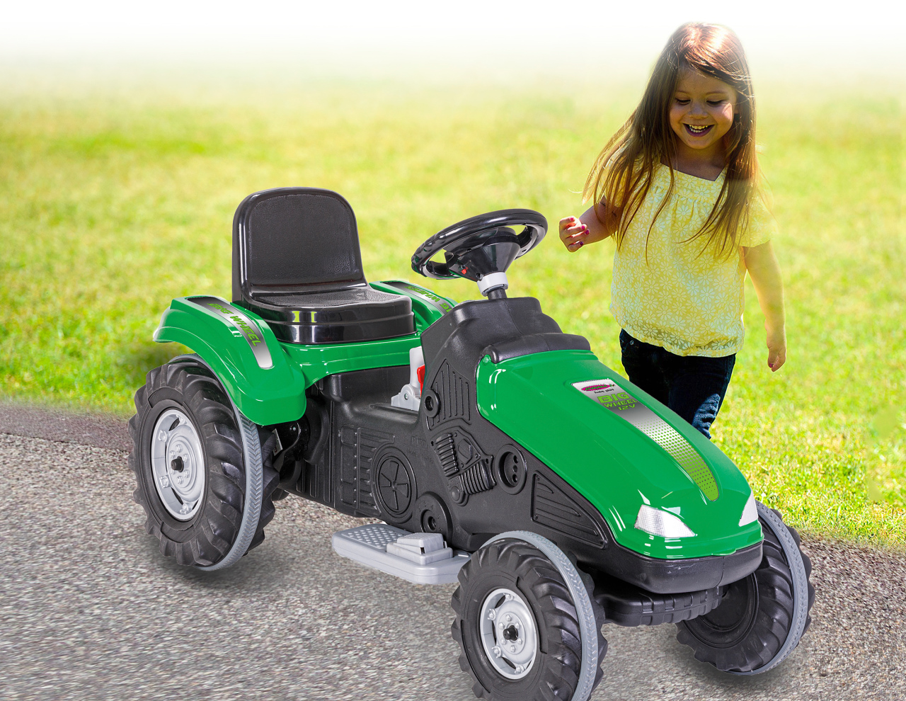 Jamara e.K. JAMARA Ride-on Traktor Big Wheel 12V grün