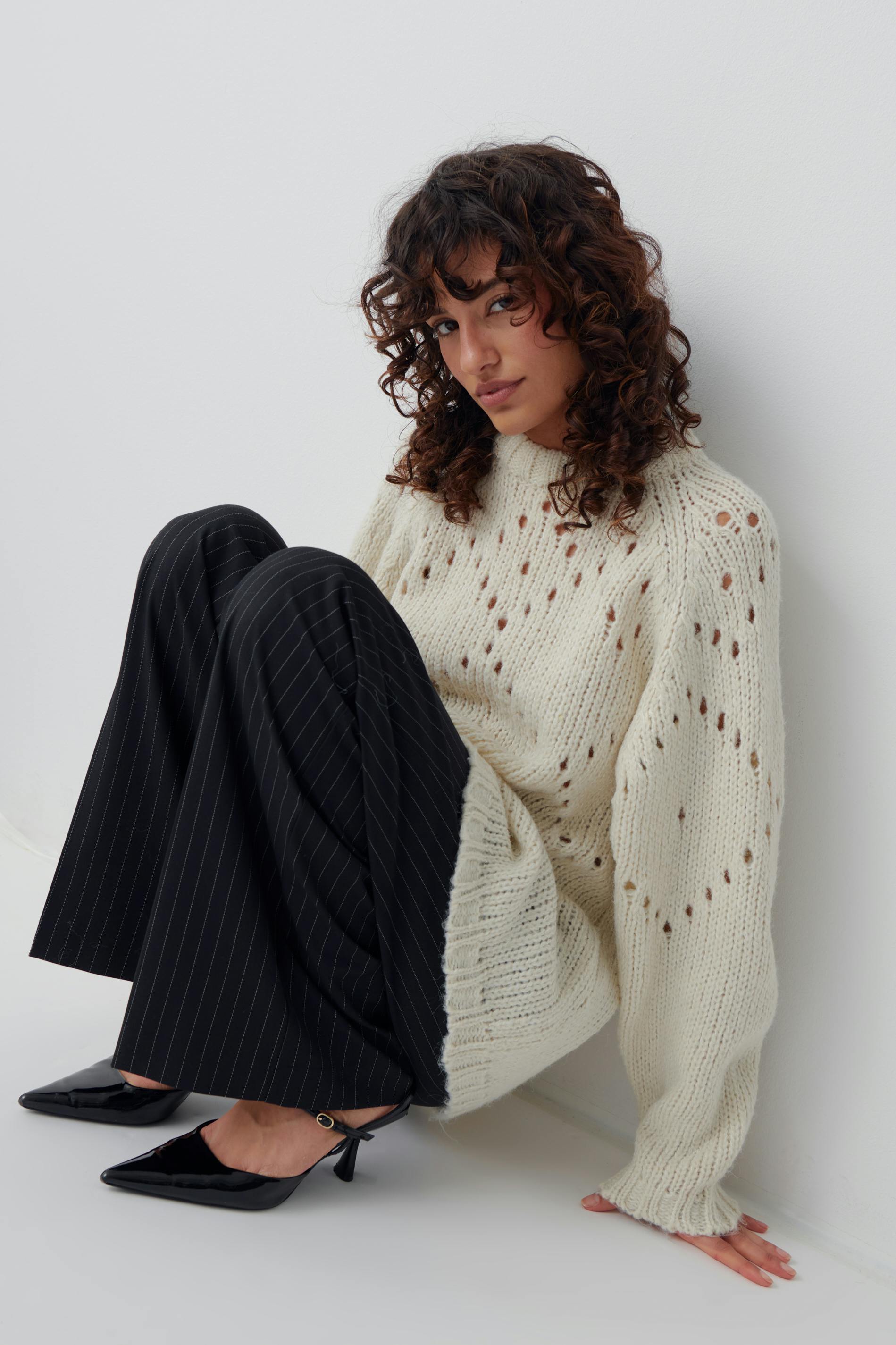 Knitted chunky sweater