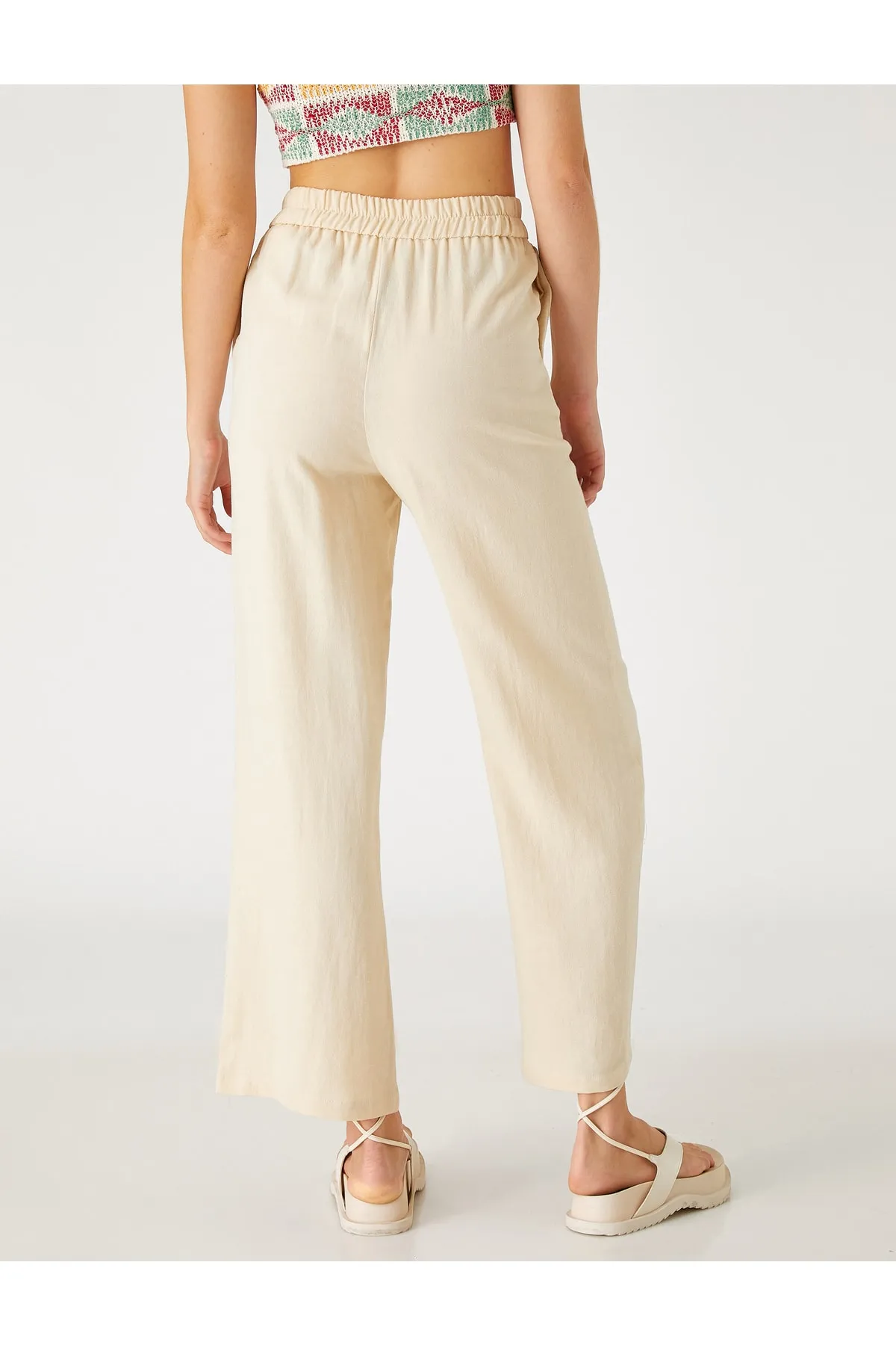 Koton  Leinenhose mit weitem Bein