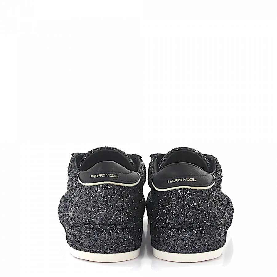 Philippe Model - Sneaker Marais L D Glitter schwarz - schwarz