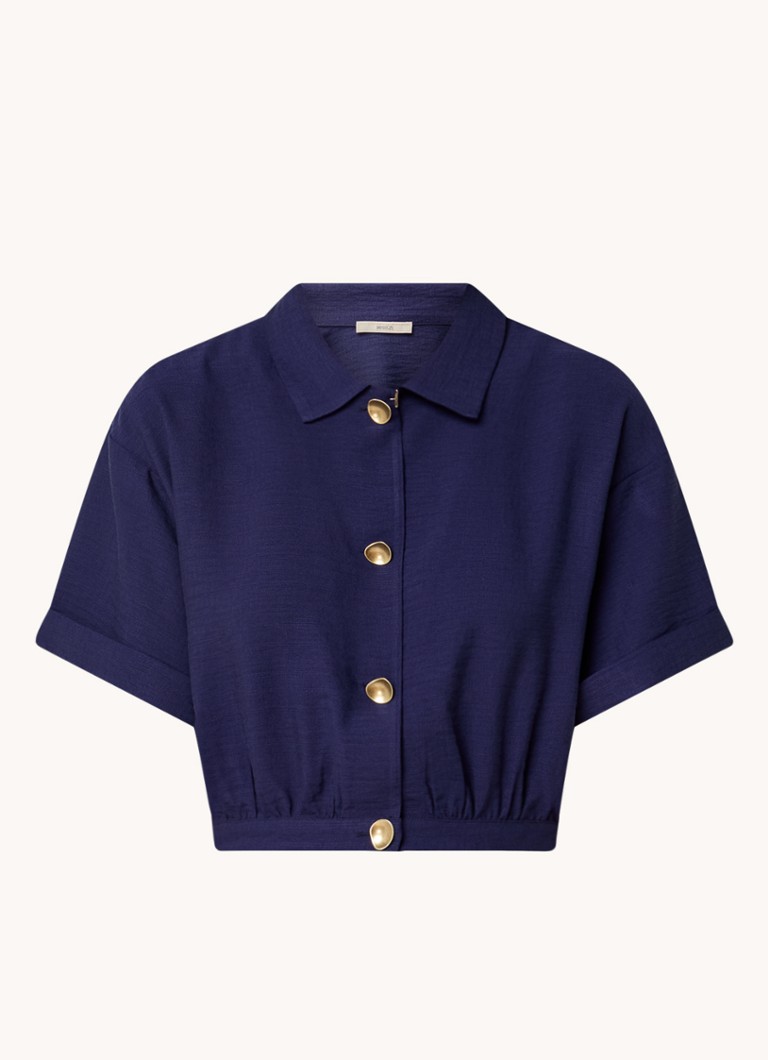 Sessùn Vallina cropped blouse with butterfly sleeves