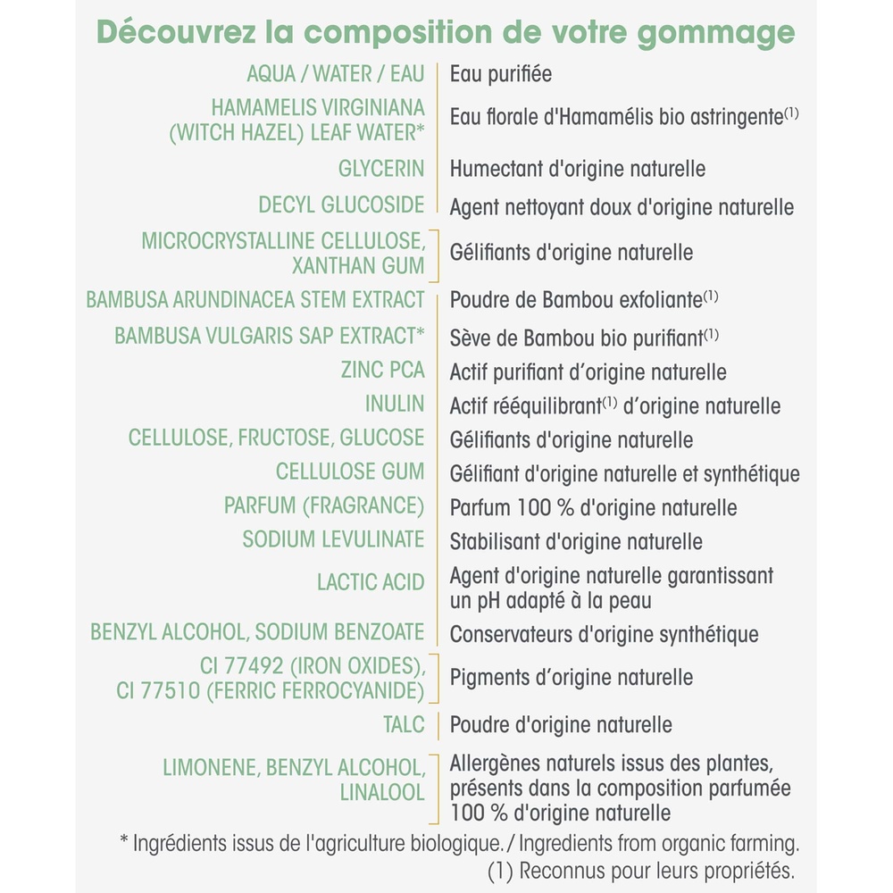 LÉA NATURE SO BiO étic Gommage lissant désincrustant,  tous types de peaux,                  Pur Bamboo Gommage