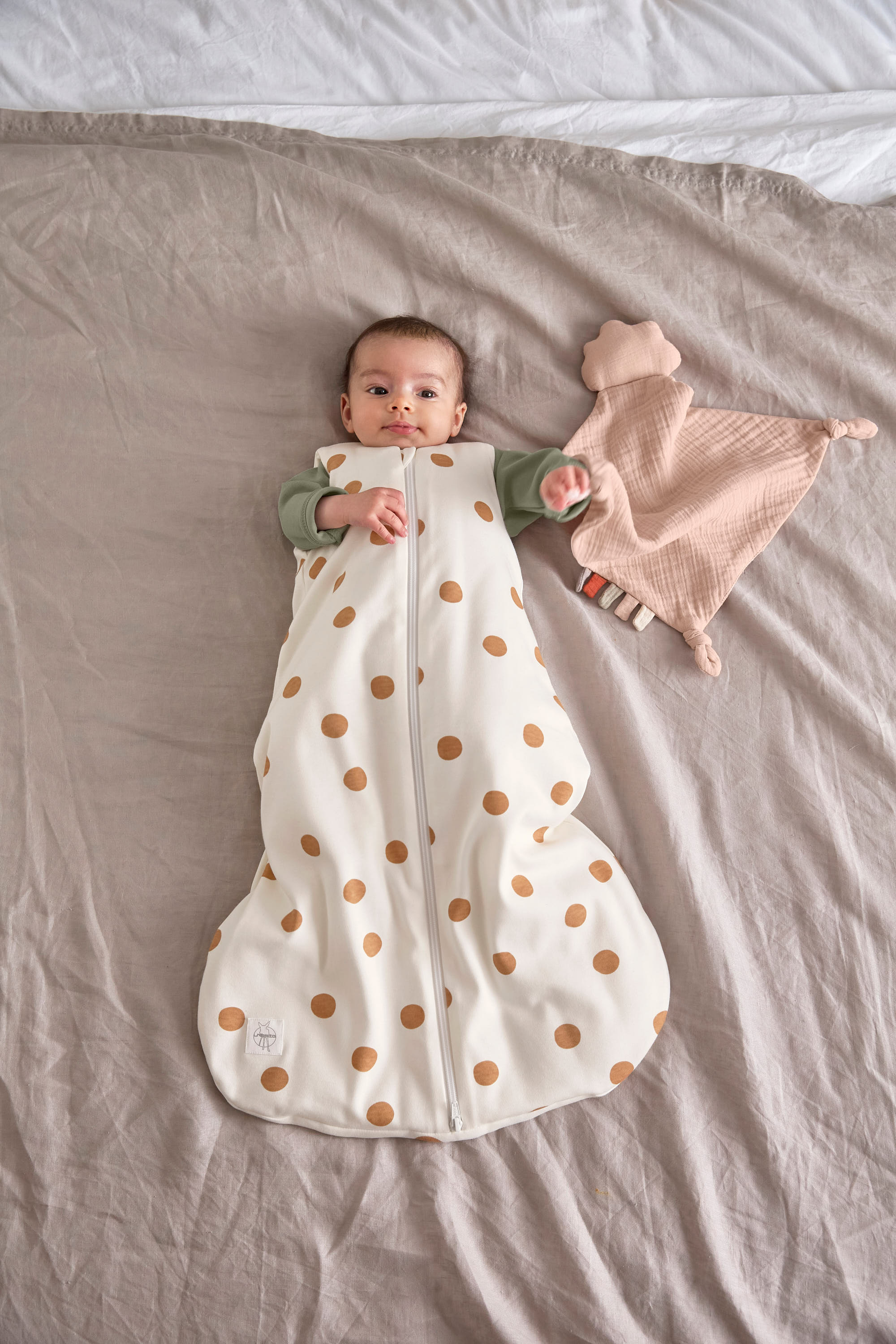 Babyschlafsack 2,5 TOG - Big Dots Milky