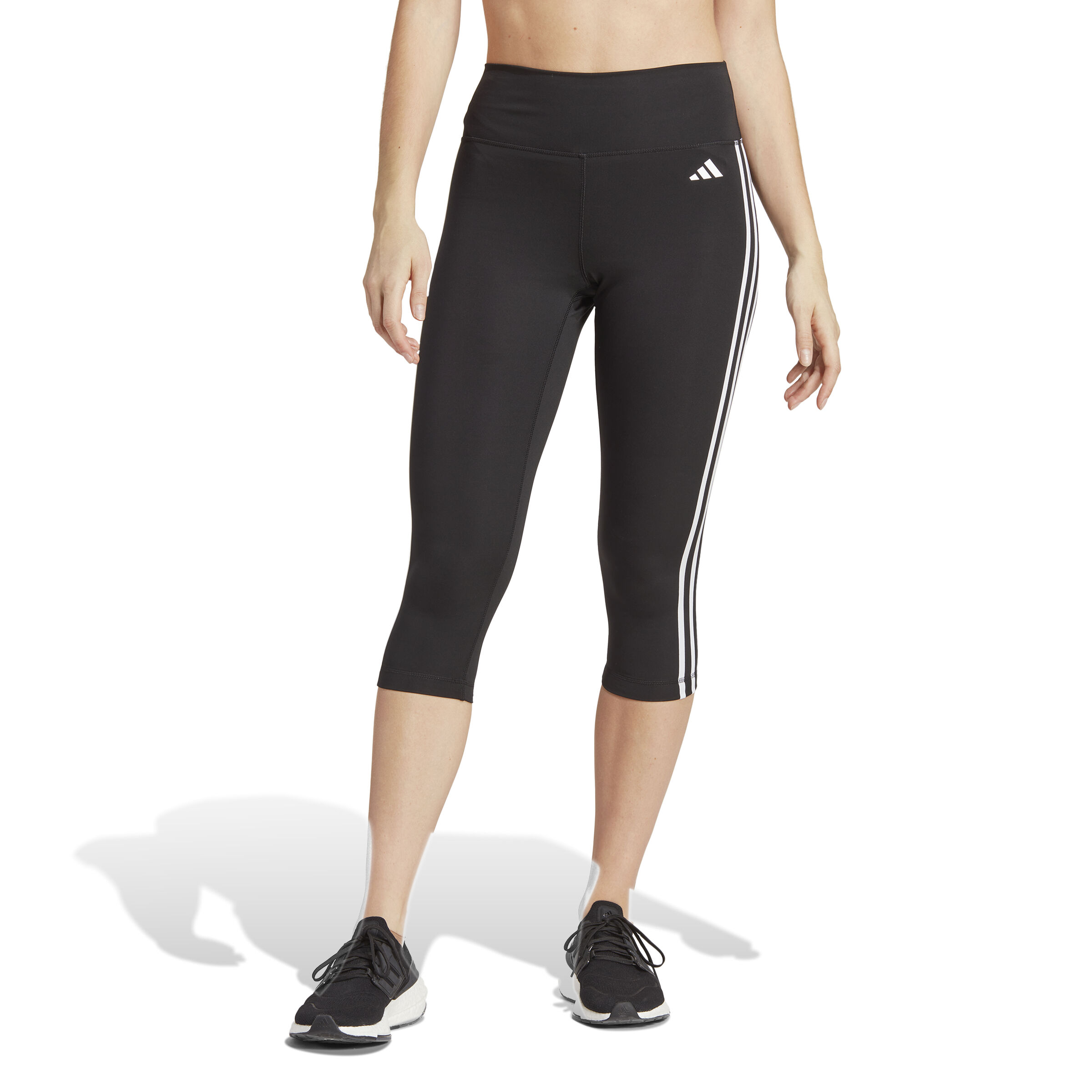 Essentials Train 3-Stripes High-Waisted Tight Damen - Schwarz