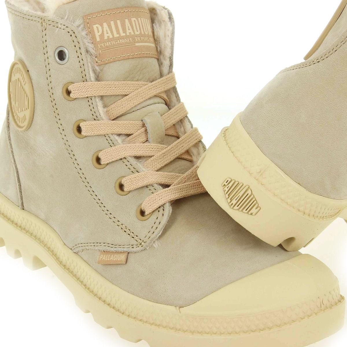 Palladium  PAMPA HI ZIP WL - Crème