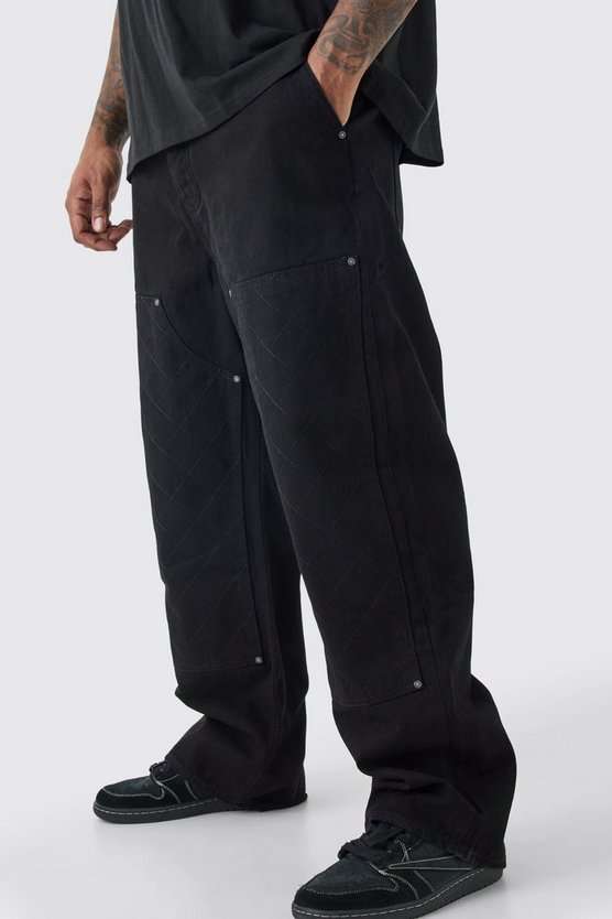 Plus lockere Jeans mit Naht-Detail