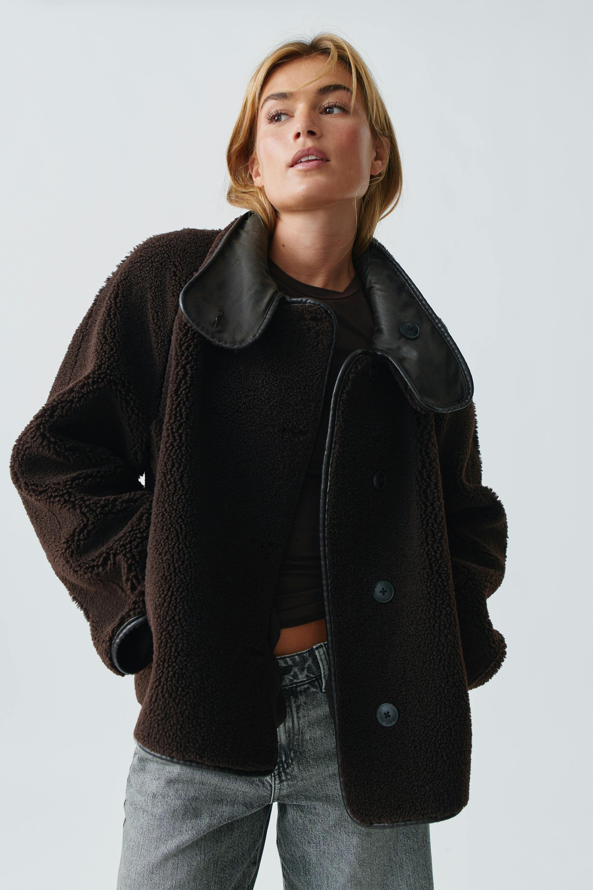 Reversible teddy jacket
