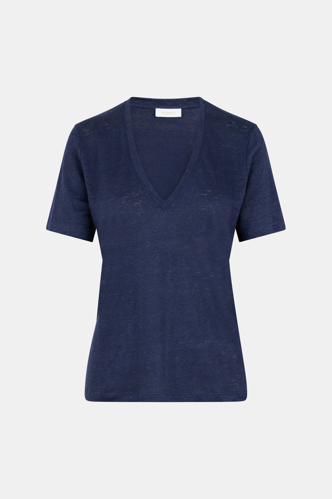 T-shirt V en lin Ima