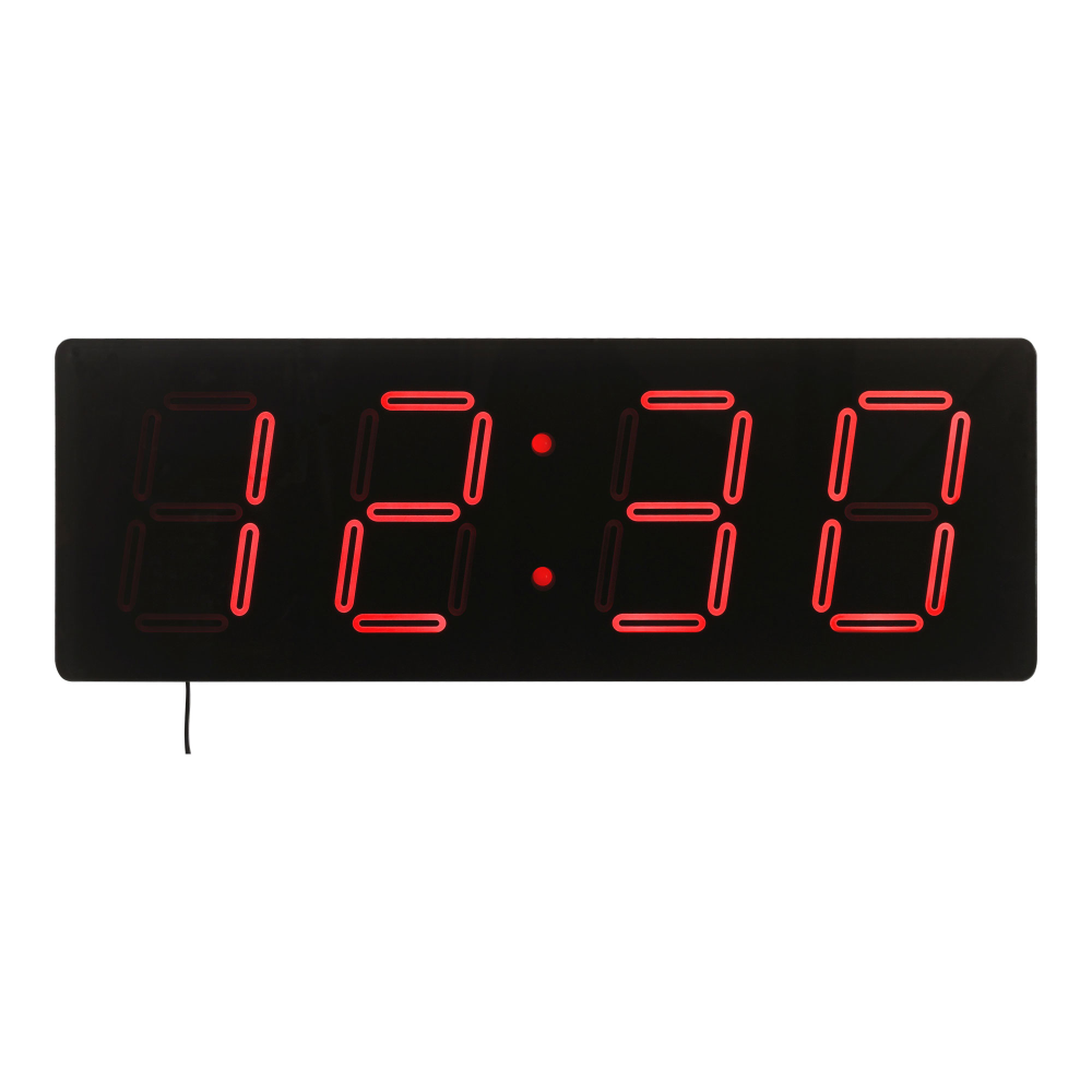 LED-Wanduhr schwarz