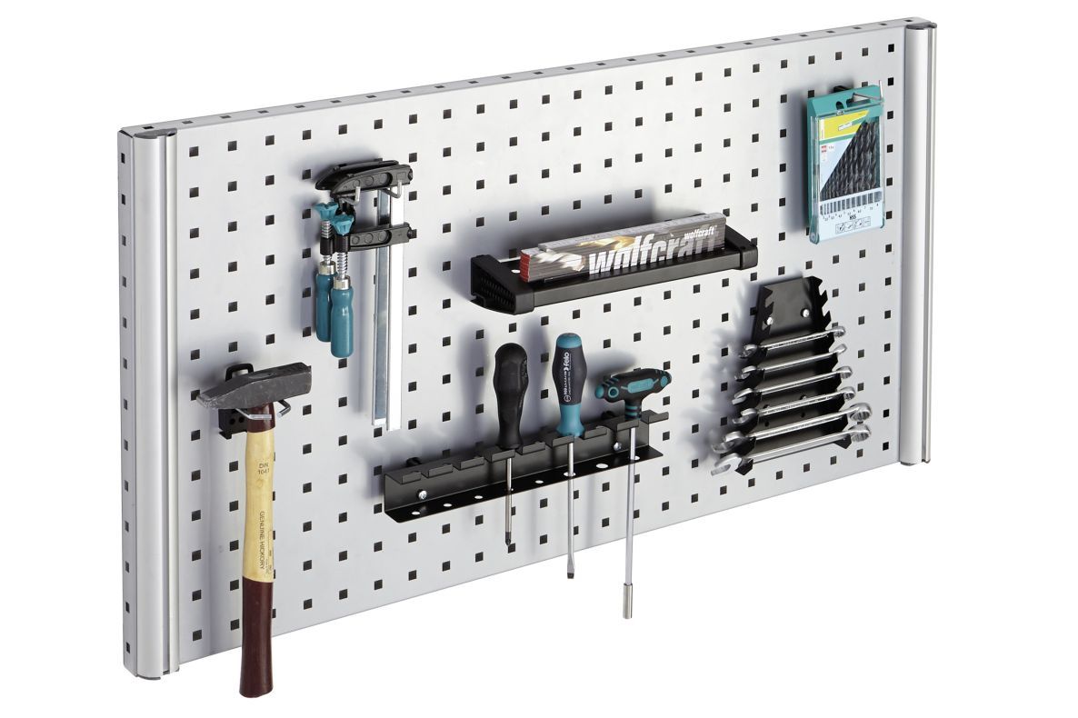 Sistem de atelier Wolfcraft 6085000, perete perforat, 960 x 37 x 500 mm