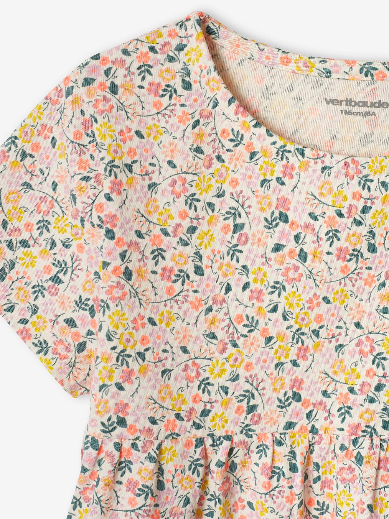 Ensemble robe + cardigan fille pêche