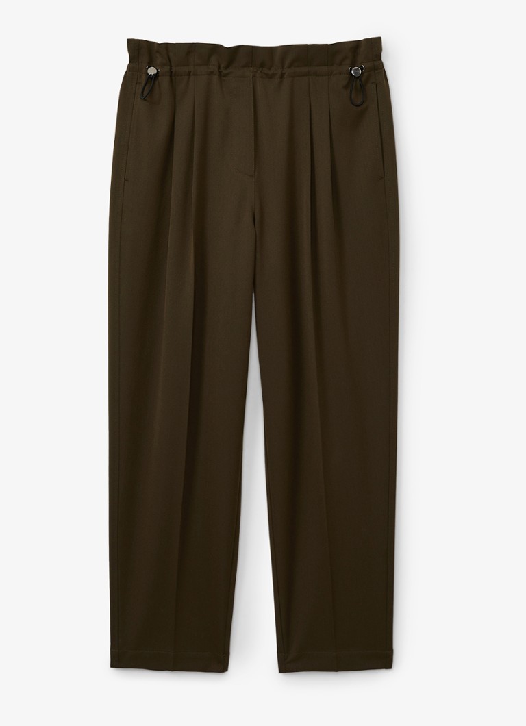 Reiss Essie mid waist tapered fit trousers with drawstring