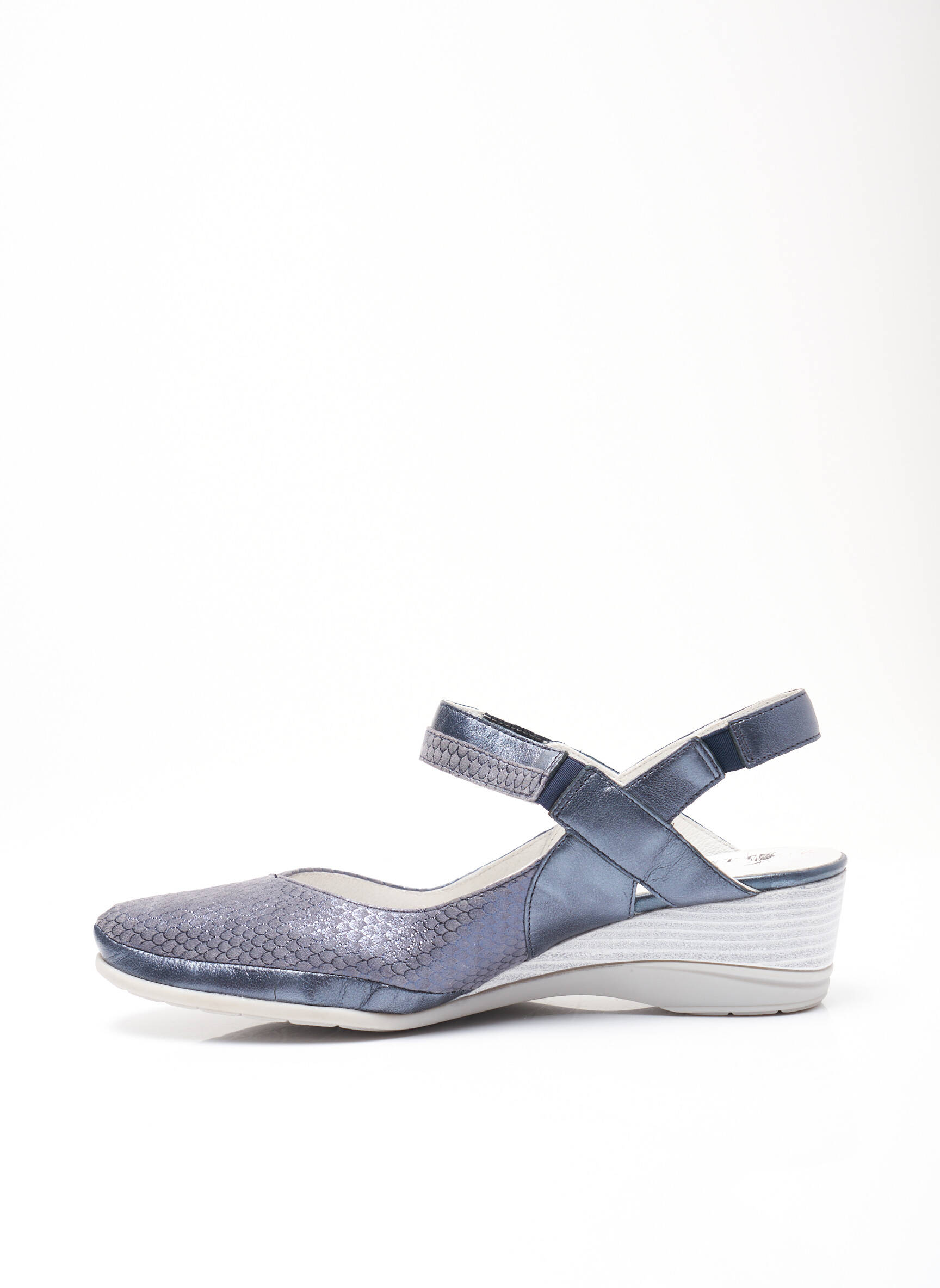 J Metayer Sandales Nu Pieds Femme couleur bleu