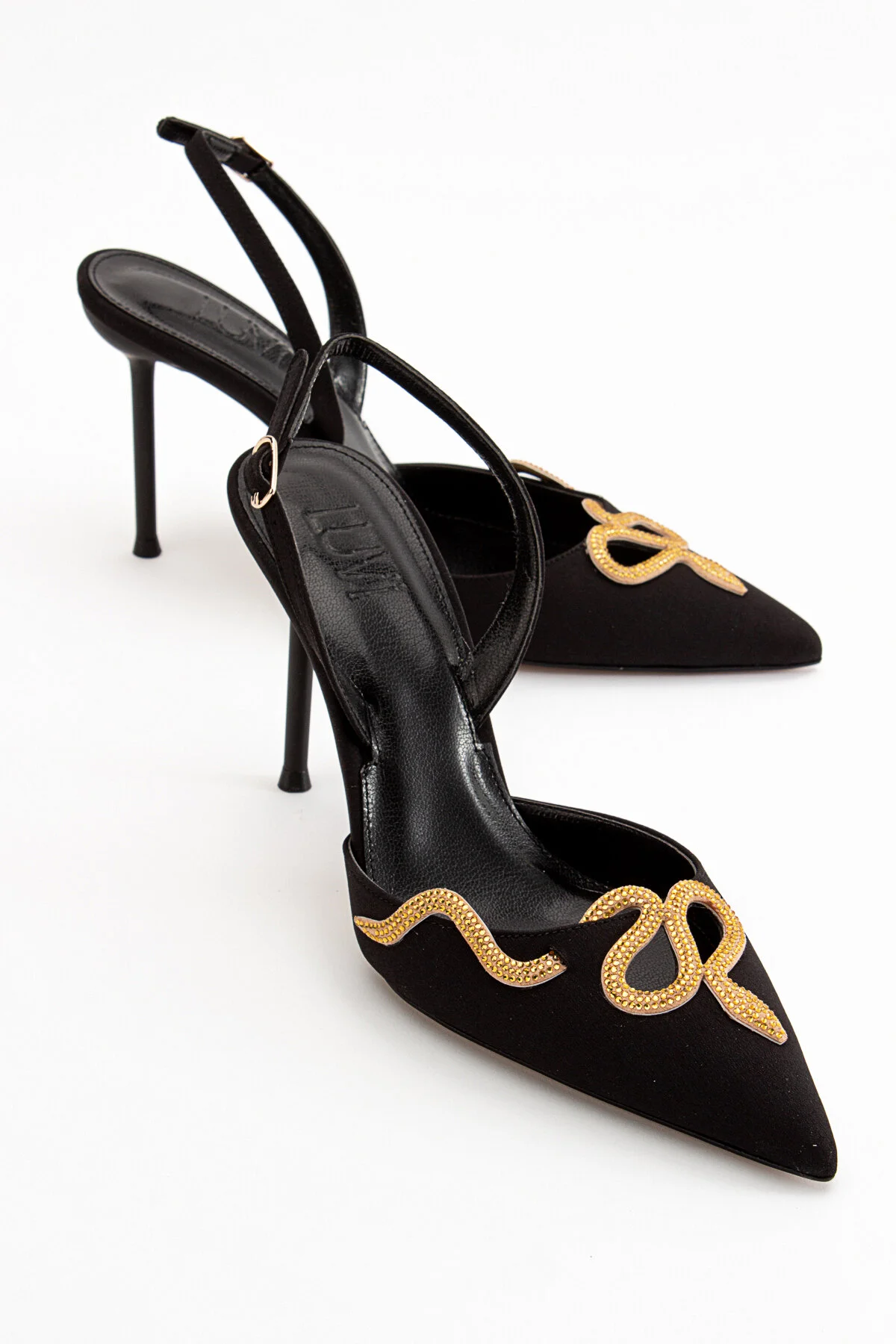 LuviShoes  Molpo Schwarze Damenschuhe mit Absatz