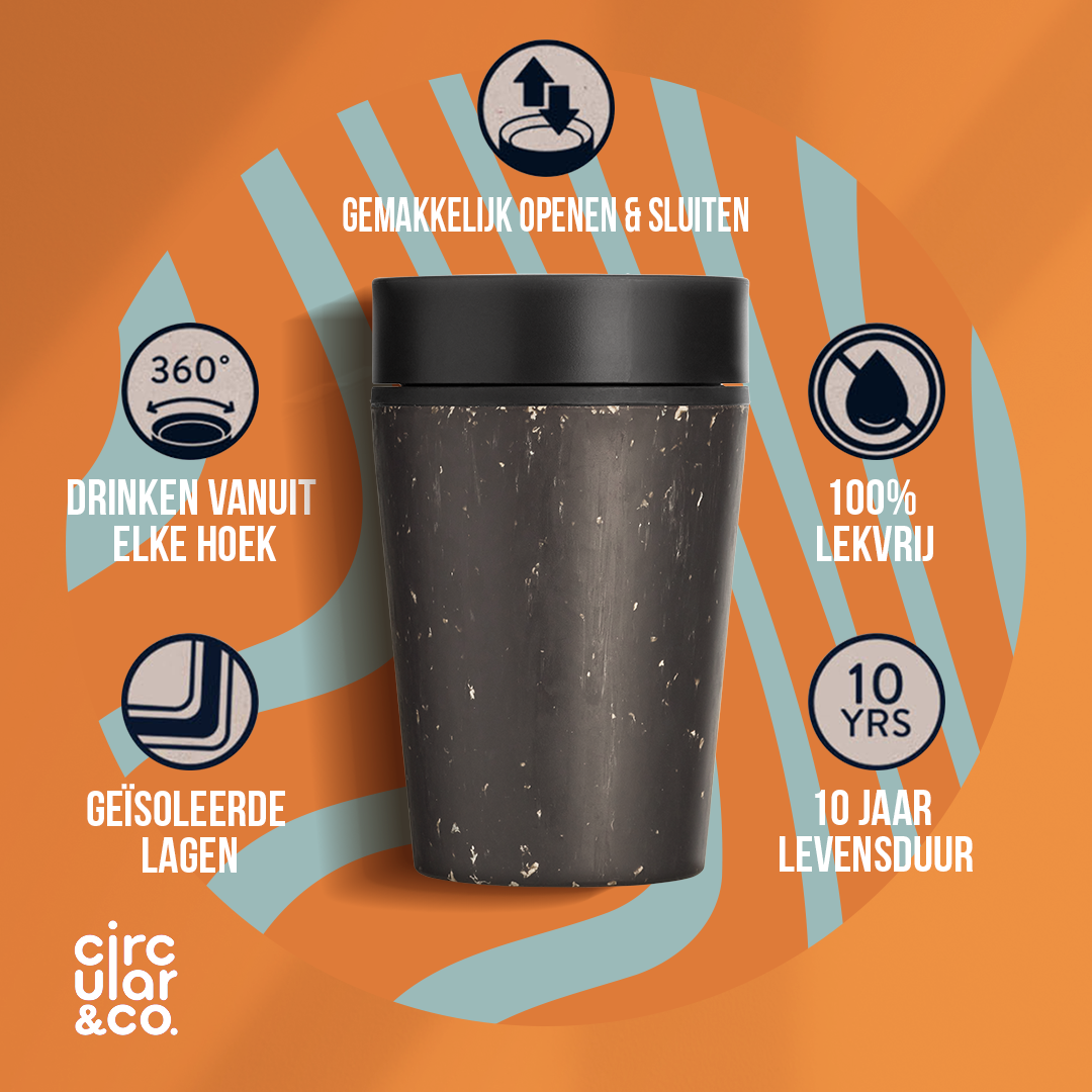 Circular&Co. 227 ml Black To Go Kaffeebecher