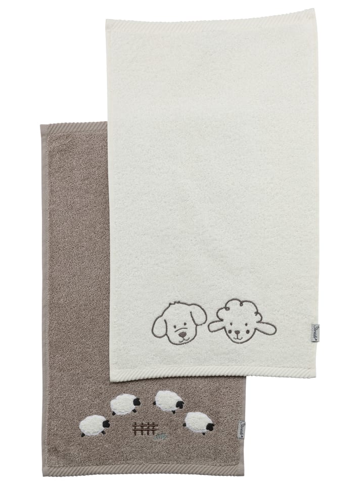 Sterntaler Kinderhandtuch 2er-Pack BAUERNHOF in sand günstig kaufen onesize