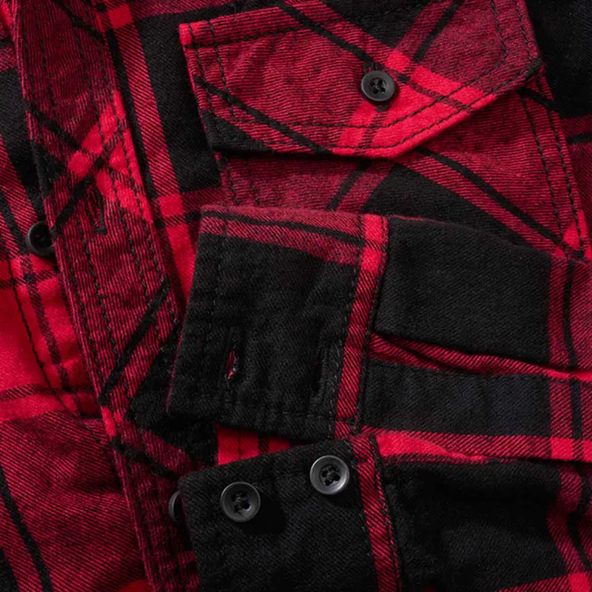 Kinder Checkshirt rot-schwarz