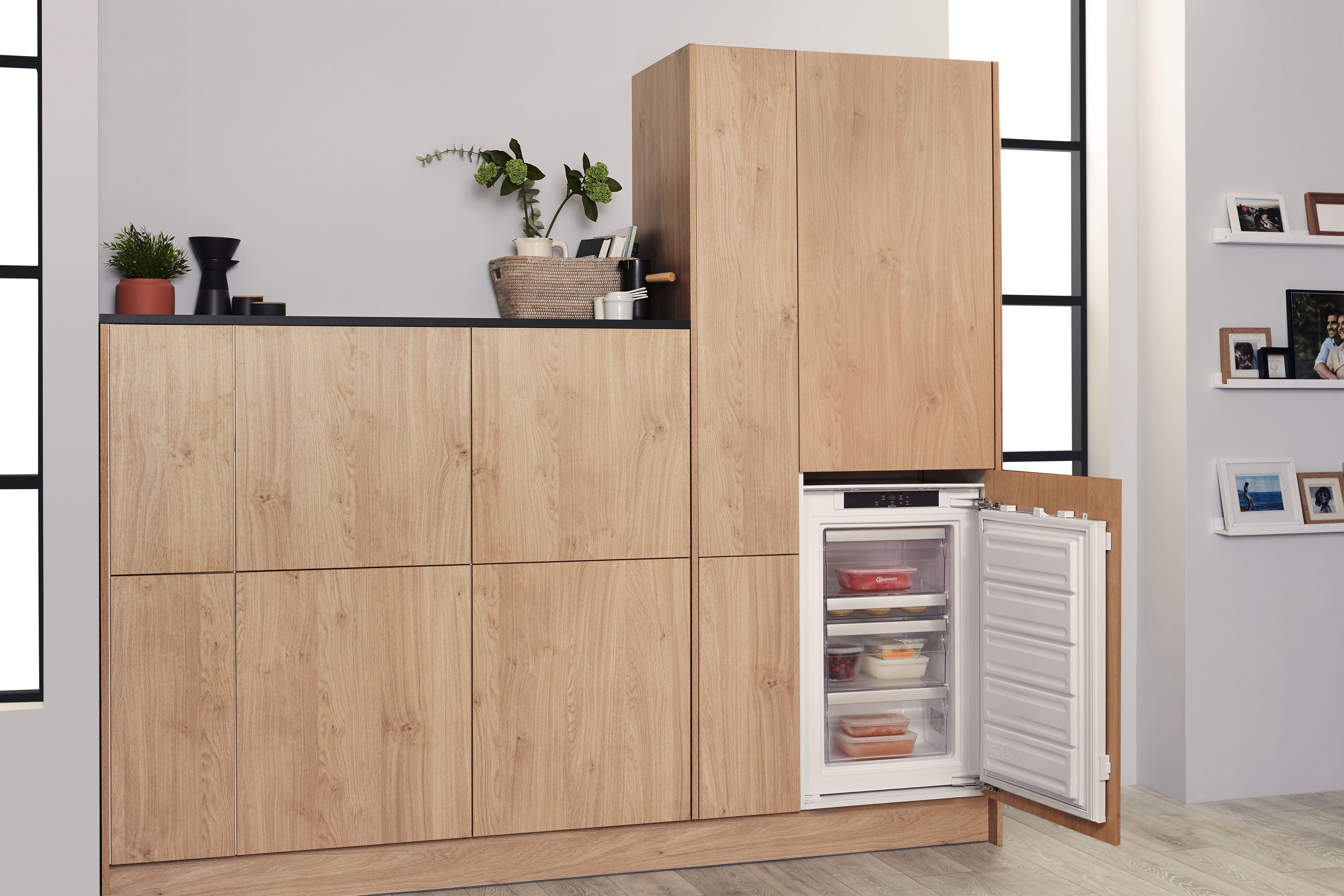 BAUKNECHT Einbaugefrierschrank GSI 9F2, 87,3 cm hoch, 55,7 cm breit