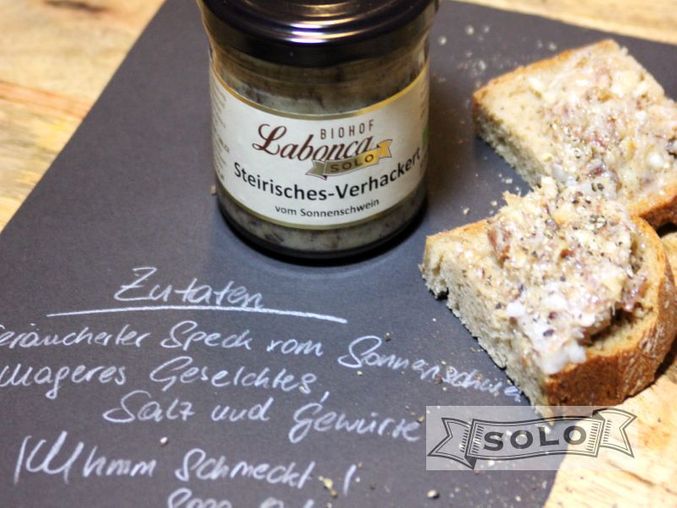 Brotaufstrich mit Speck: Steirisches Verhackert BIO 140g