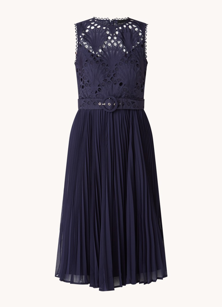 Phase Eight Amora midi dress with pleated and belt