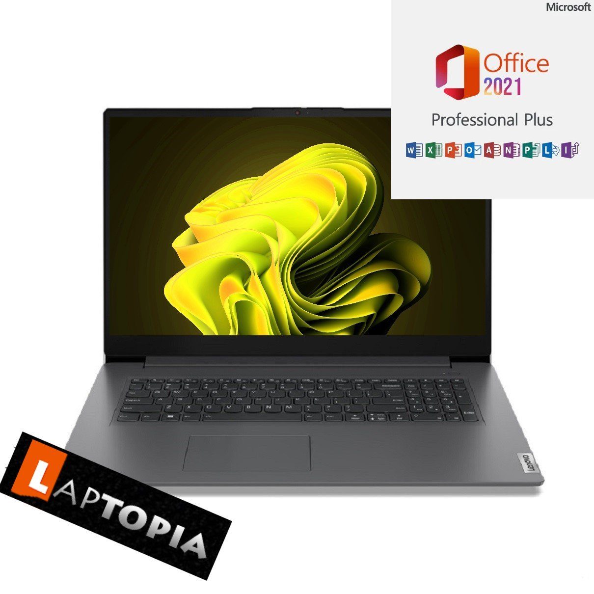 Lenovo V17 G4, 16GB RAM, Notebook (44,00 cm/17.3 Zoll, Intel Core i5 1335U, Iris Xe Grafik, 256 GB SSD, Windows 11 Pro, MS Office 2021 Professional (Dauerlizenz)