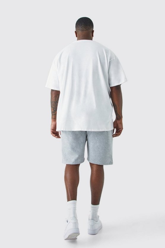 Plus lockere Official Shorts in Grau