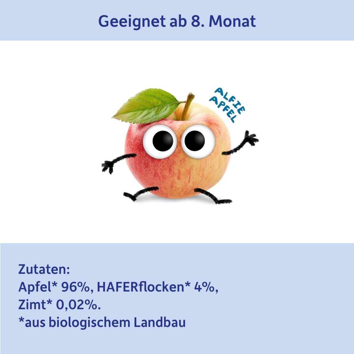 Abendbrei Apfel, Zimt mit Hafer, ab dem 8.Monat, 120 g