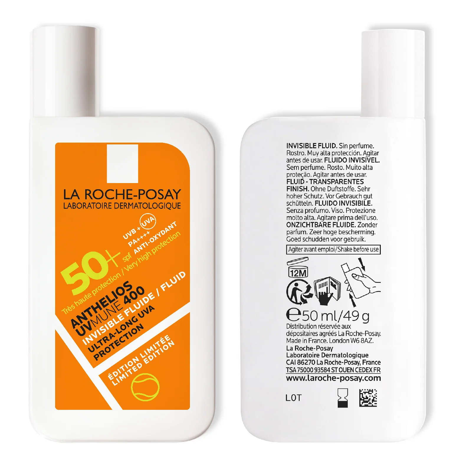 Anthelios UVMune 400 Invisible Fluid SPF50+ - Vysoko ochranný opaľovací krém na tvár.