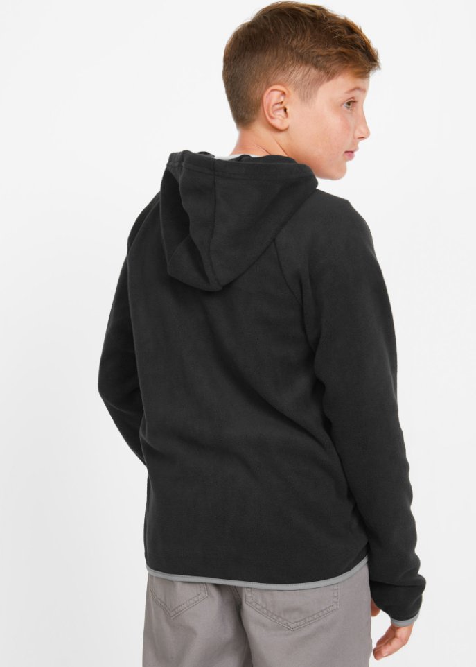Fleecejacke mit Kontrastdetails