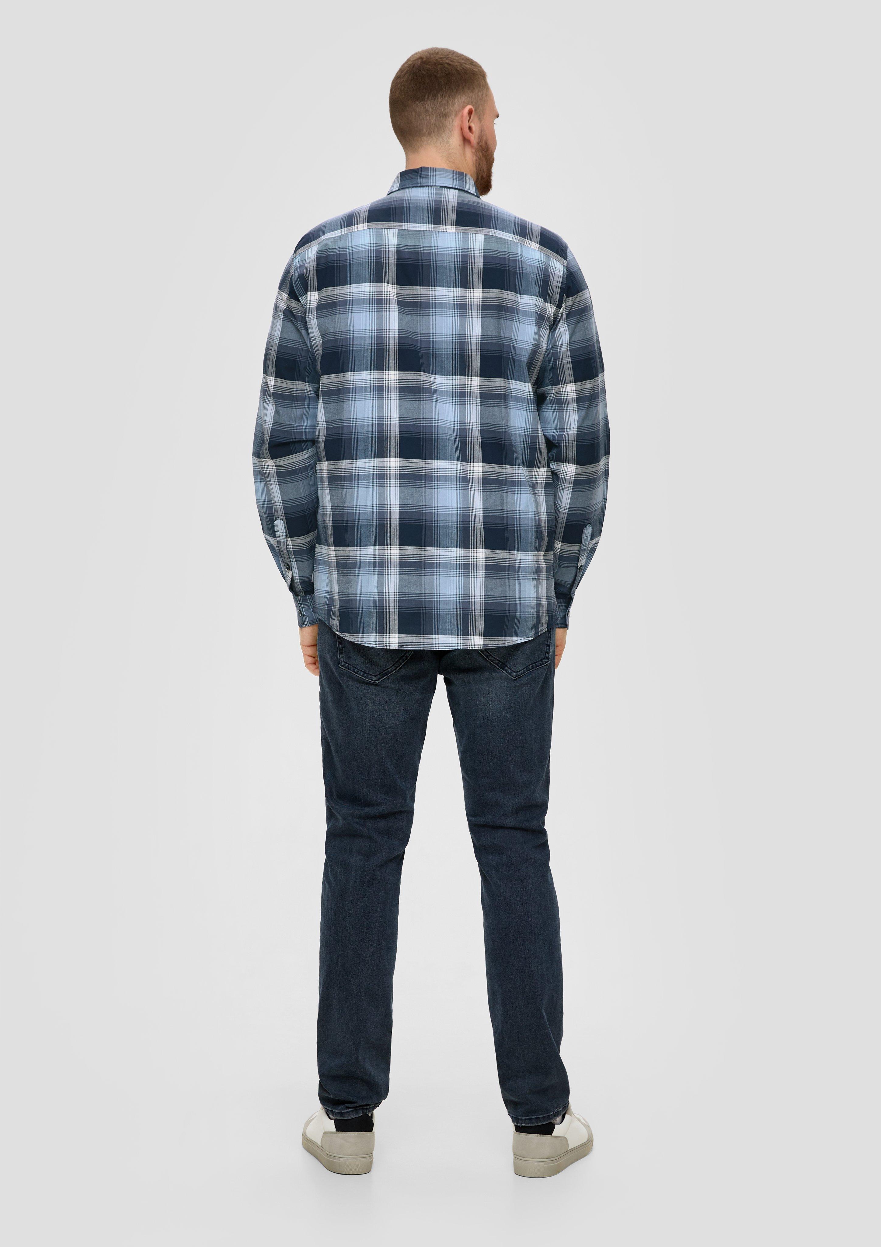 Regular: Karohemd aus Baumwollstretch  2143310-57N1