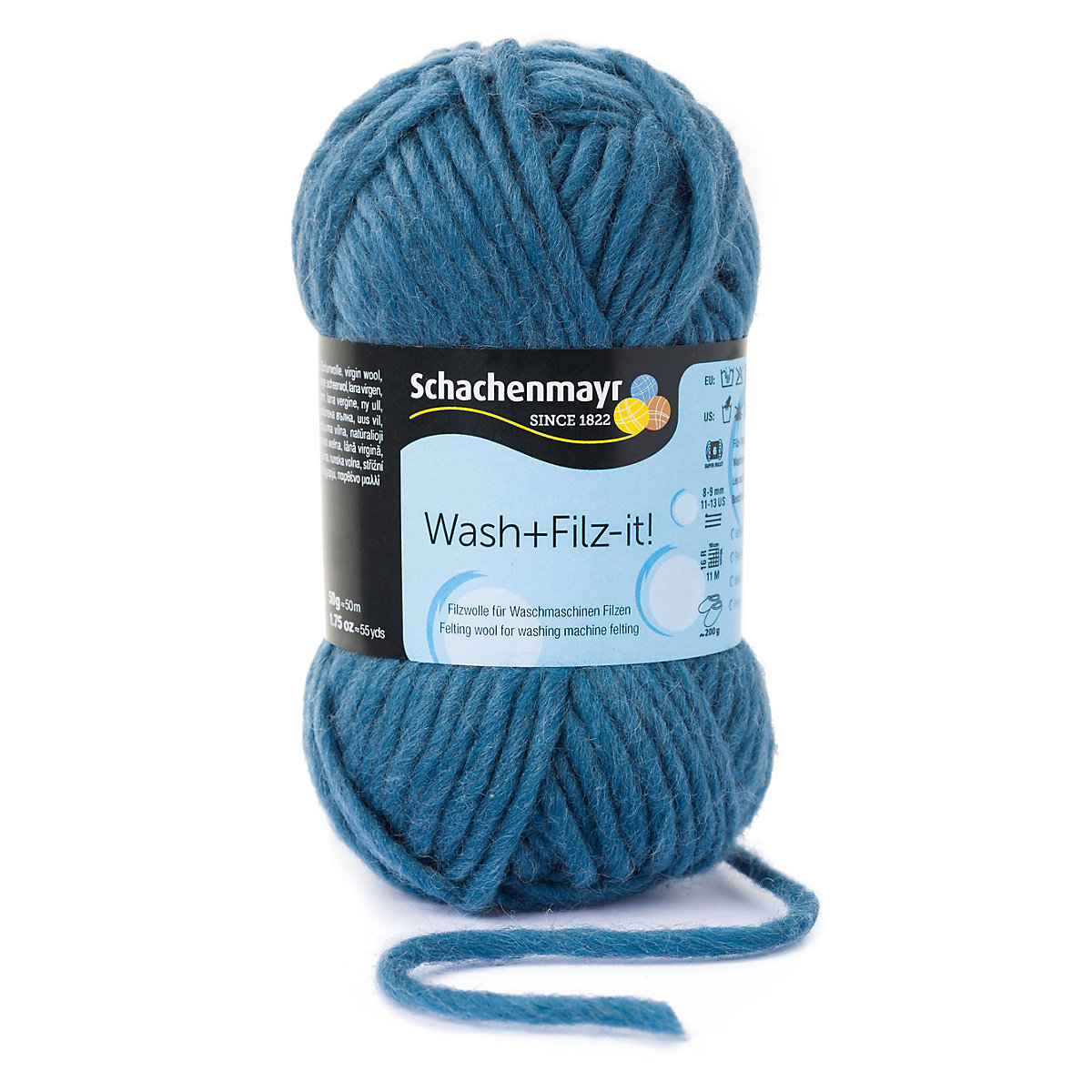 Filzgarne Wash+Filz-it!, 50g petrol