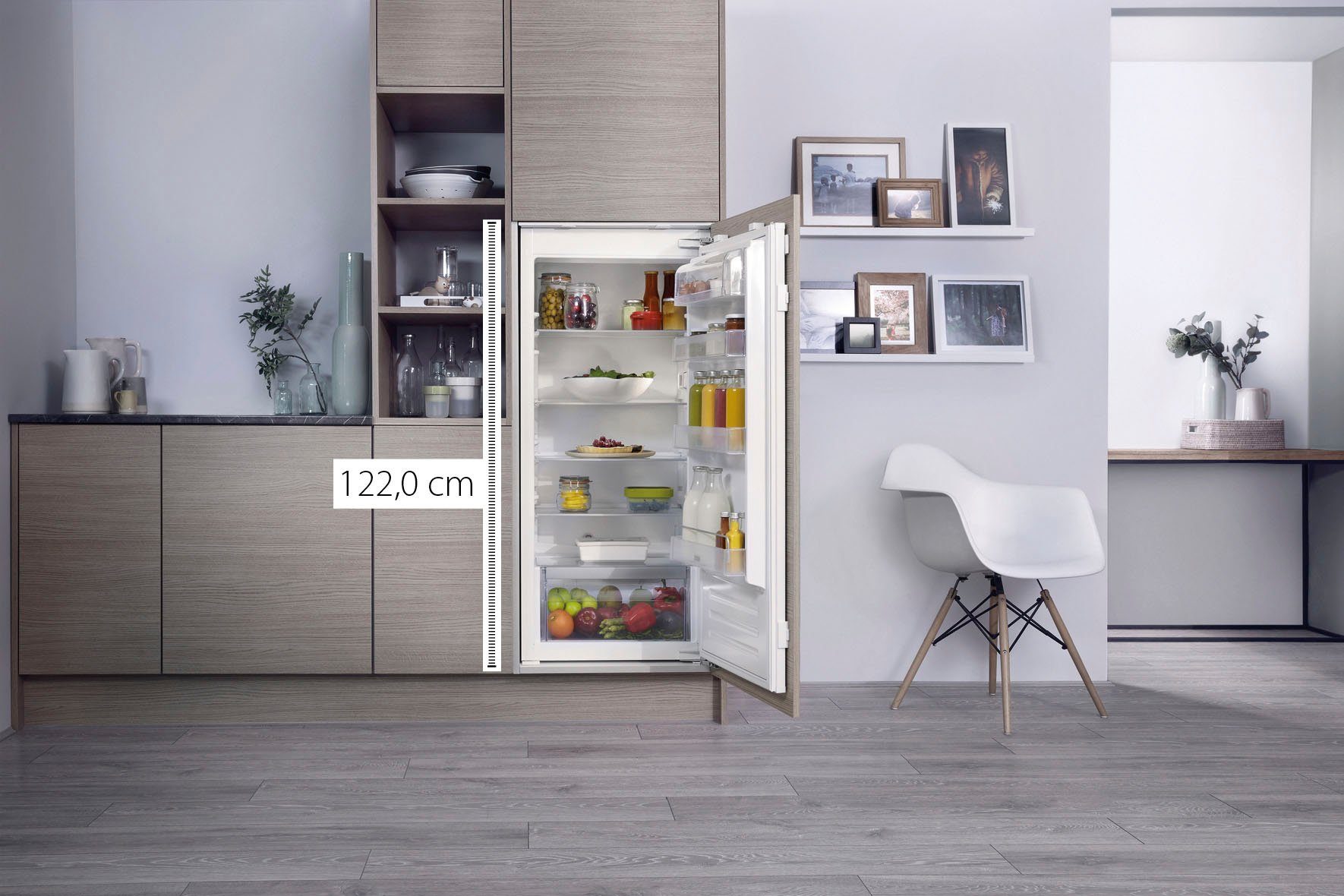 BAUKNECHT Einbaukühlschrank KSI 12VF2, 122 cm hoch, 55,7 cm breit