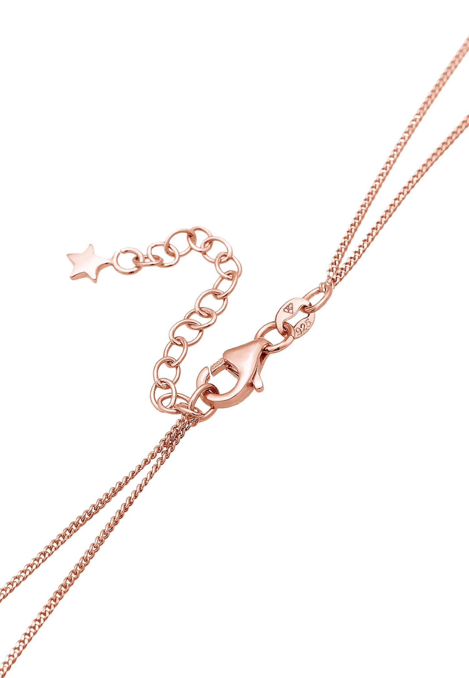 Collana girocollo da donna Elli con motivo a mezza luna e stelle in argento sterling 925.