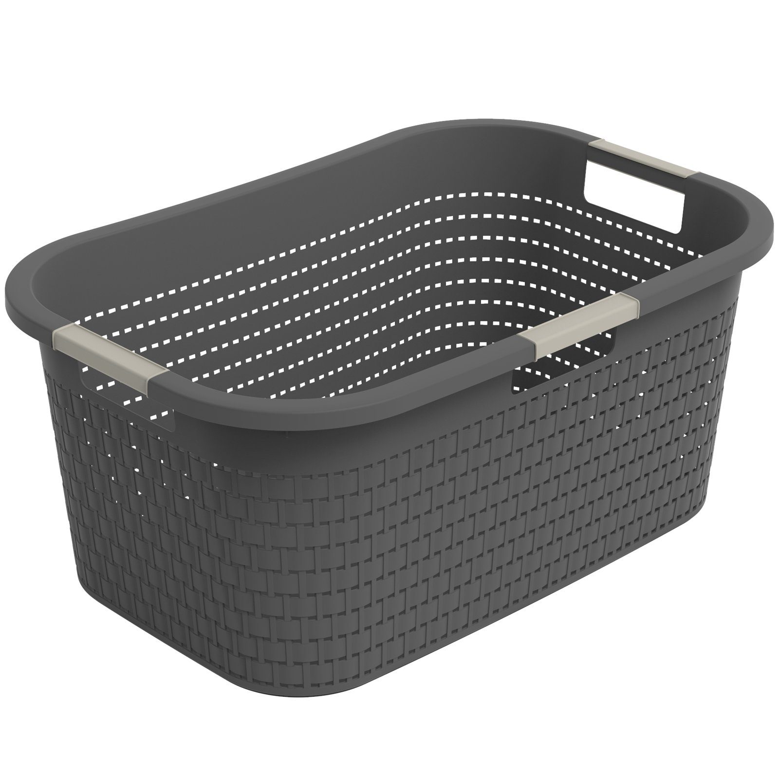 ROTHO Wäschekorb Country Wäschekorb 40l, Kunststoff (PP) BPA-frei, Luftzirkulation innerhalb der Wäschebox