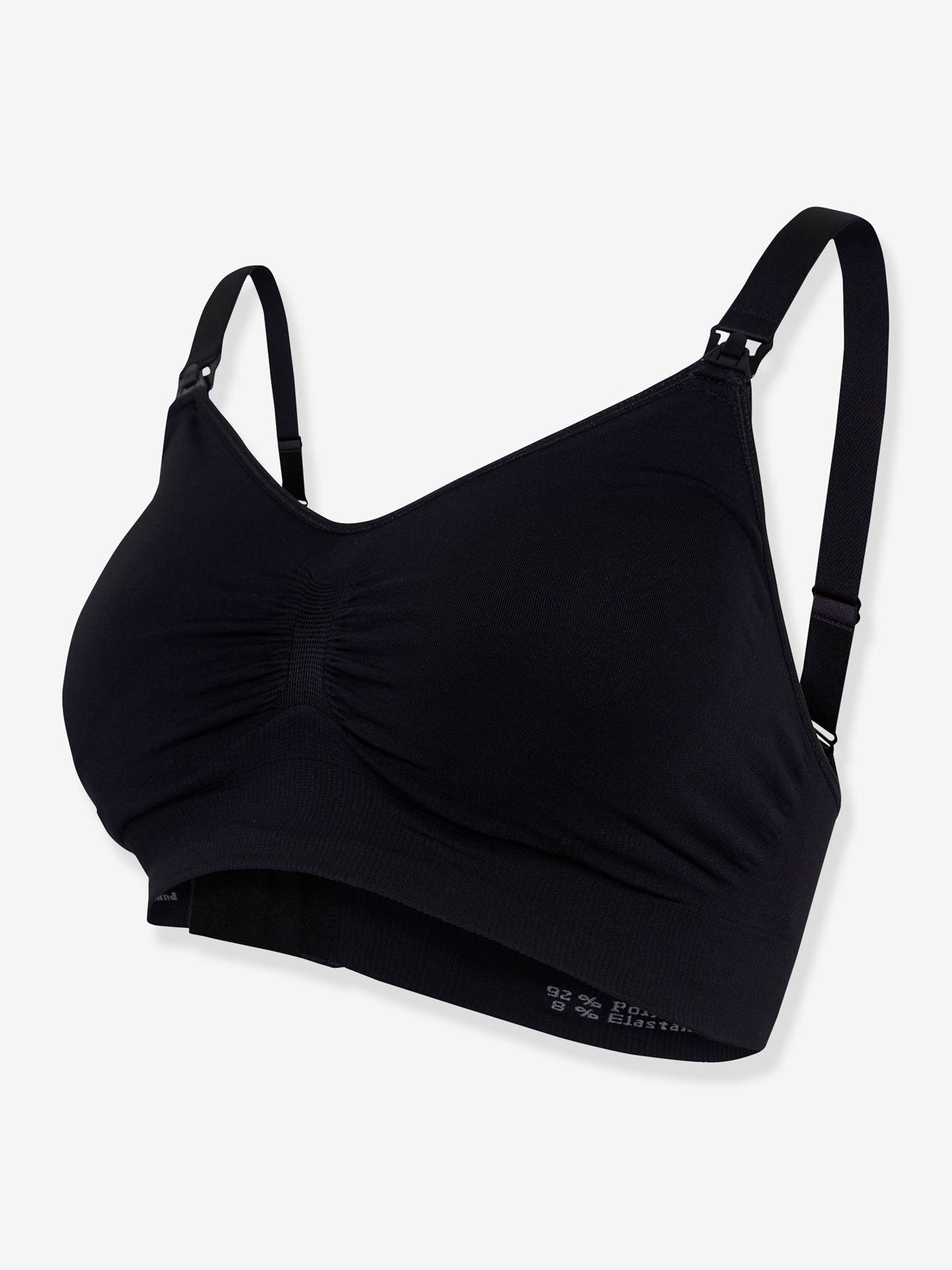 Soutien-gorge grossesse et allaitement rembourré sans coutures CARRIWELL noir