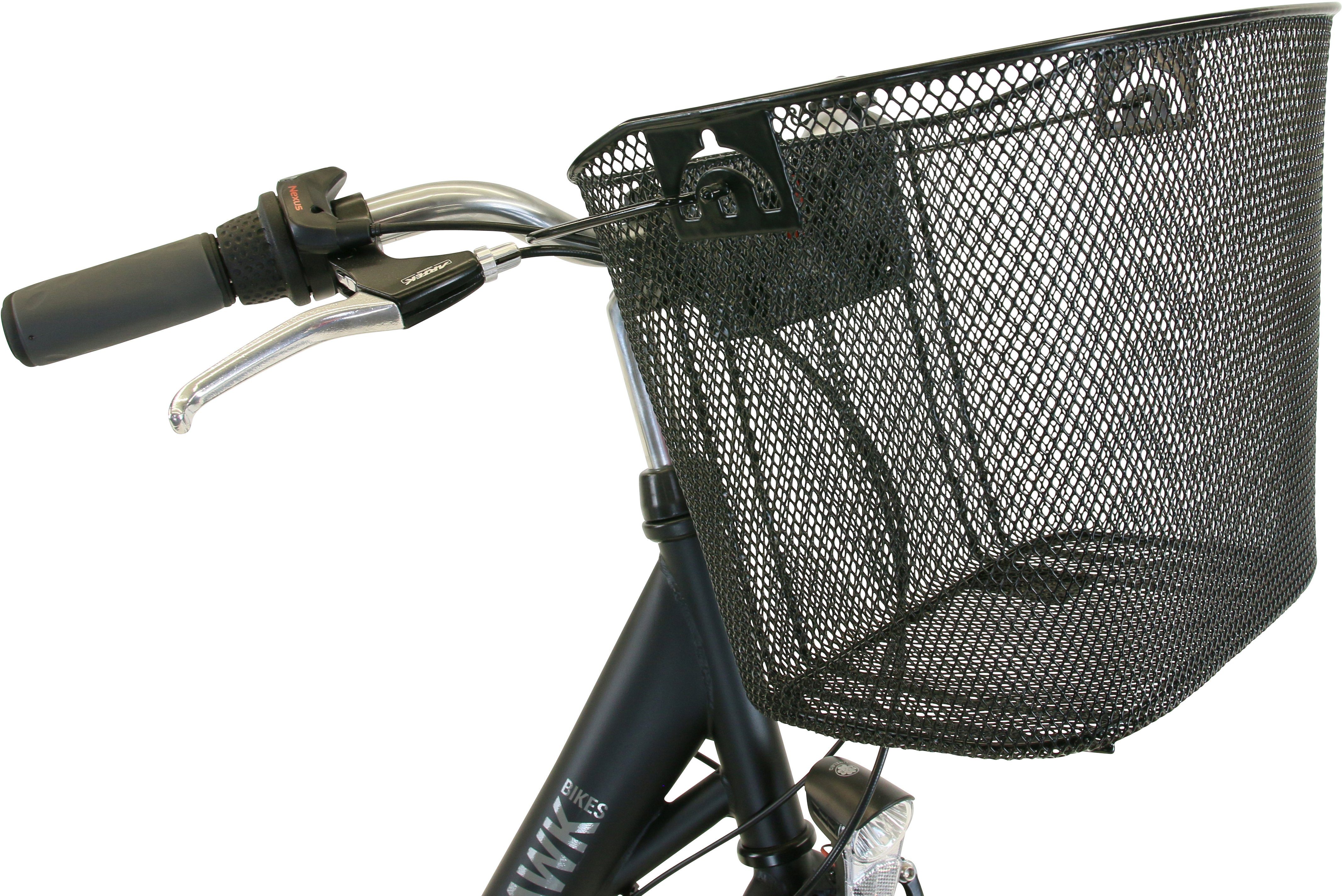 HAWK Bikes Cityrad HAWK City Wave Premium Plus Black, 3 Gang Shimano Nexus Schaltwerk
