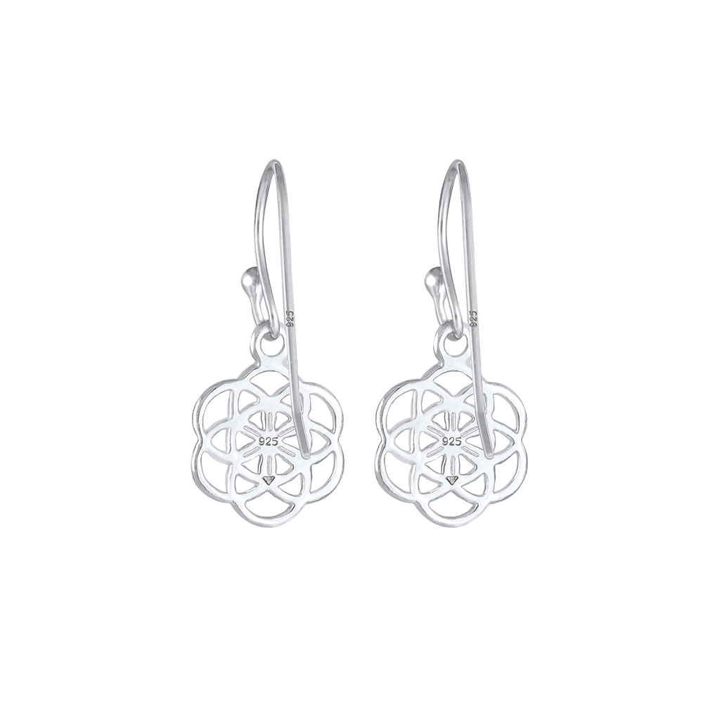 Nenalina Nenalina Boucles d'Oreilles Cintre pour dames Fleur de Vie Ornement en argent ste Boucles d'oreilles