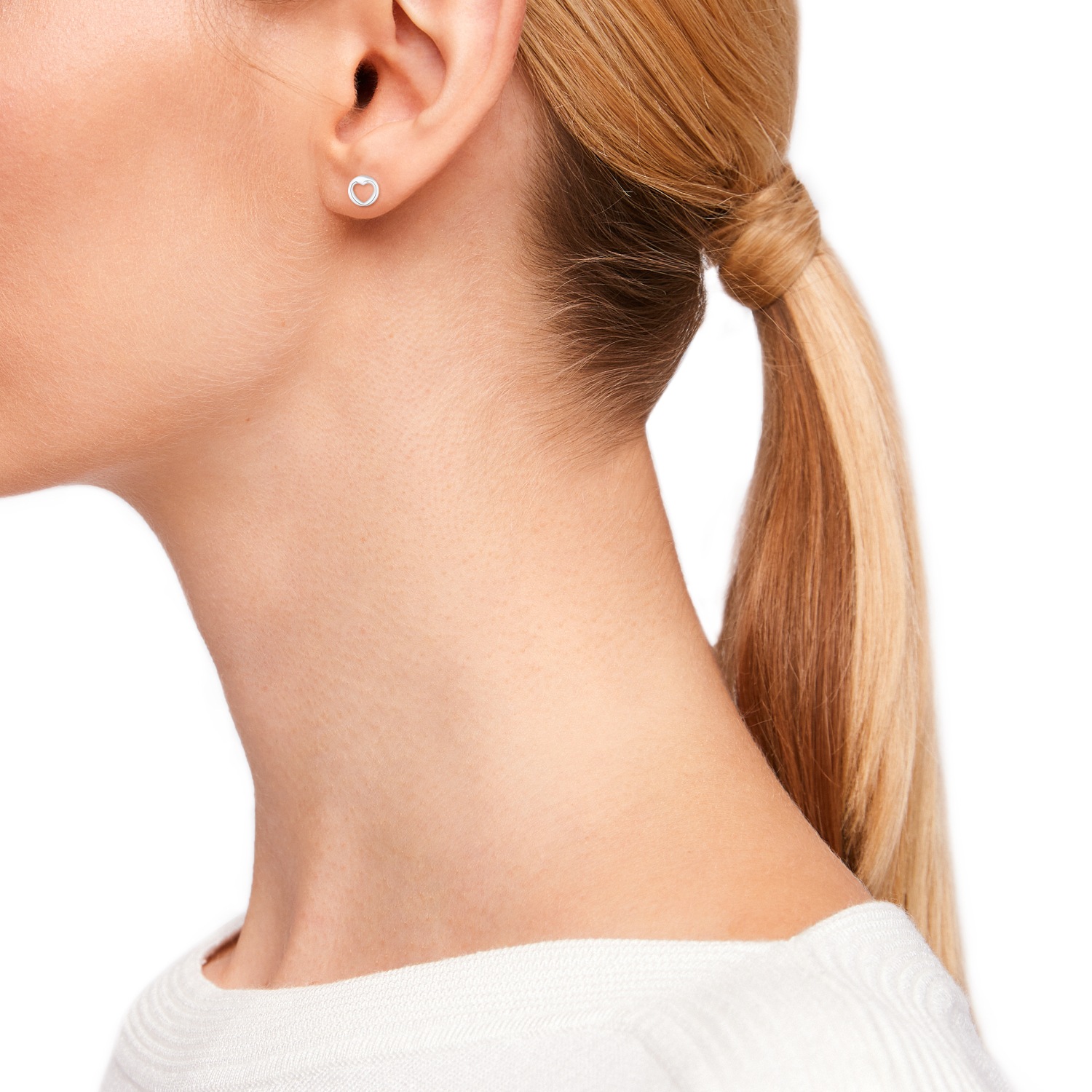 Ohrstecker für Damen. 925 Sterling Silber | Herz