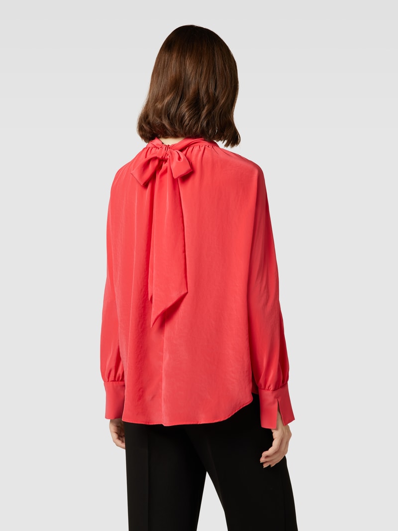Bluse mit Schal-Element in rot