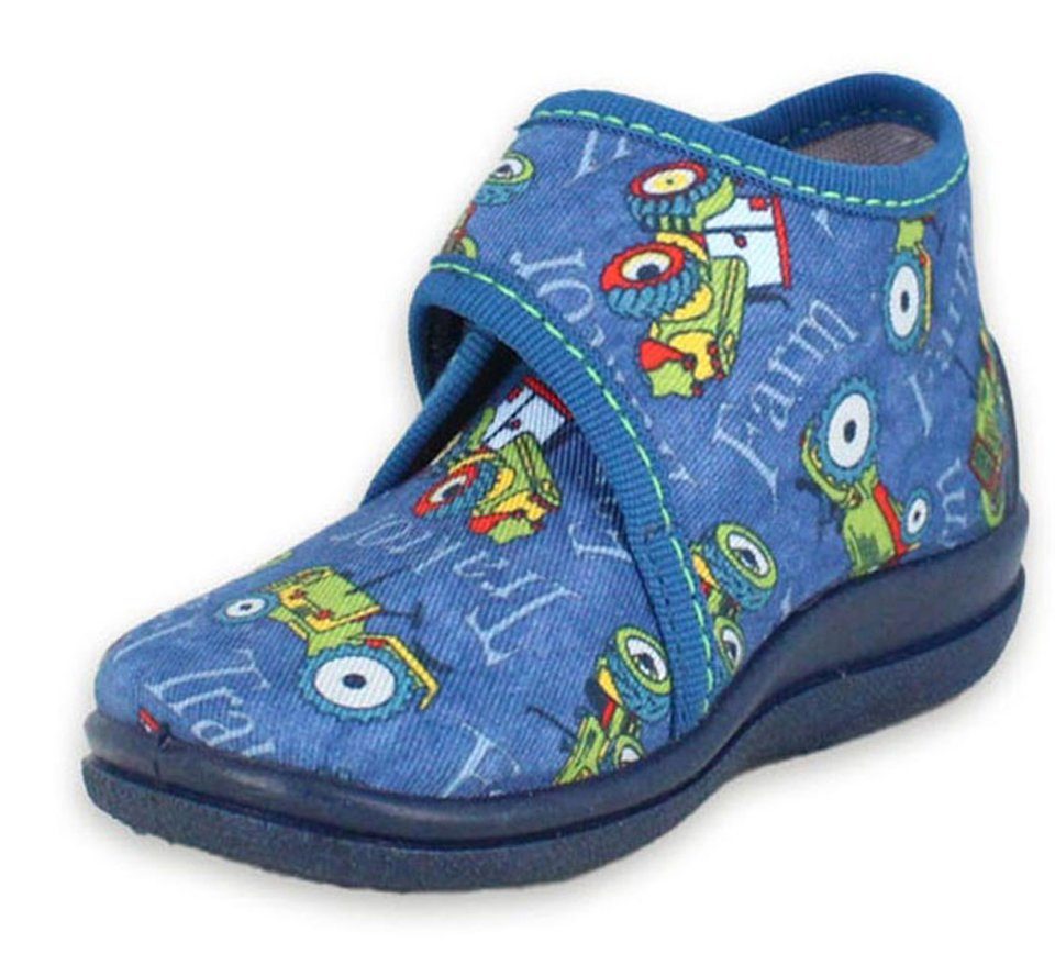 Beck Kleinkind Hausschuh Traktor Hausschuh (knöchelhoher, leichter Schuh, für die Kita und Zuhause) leichte flexible Laufsohle, atmungsaktive Materialien